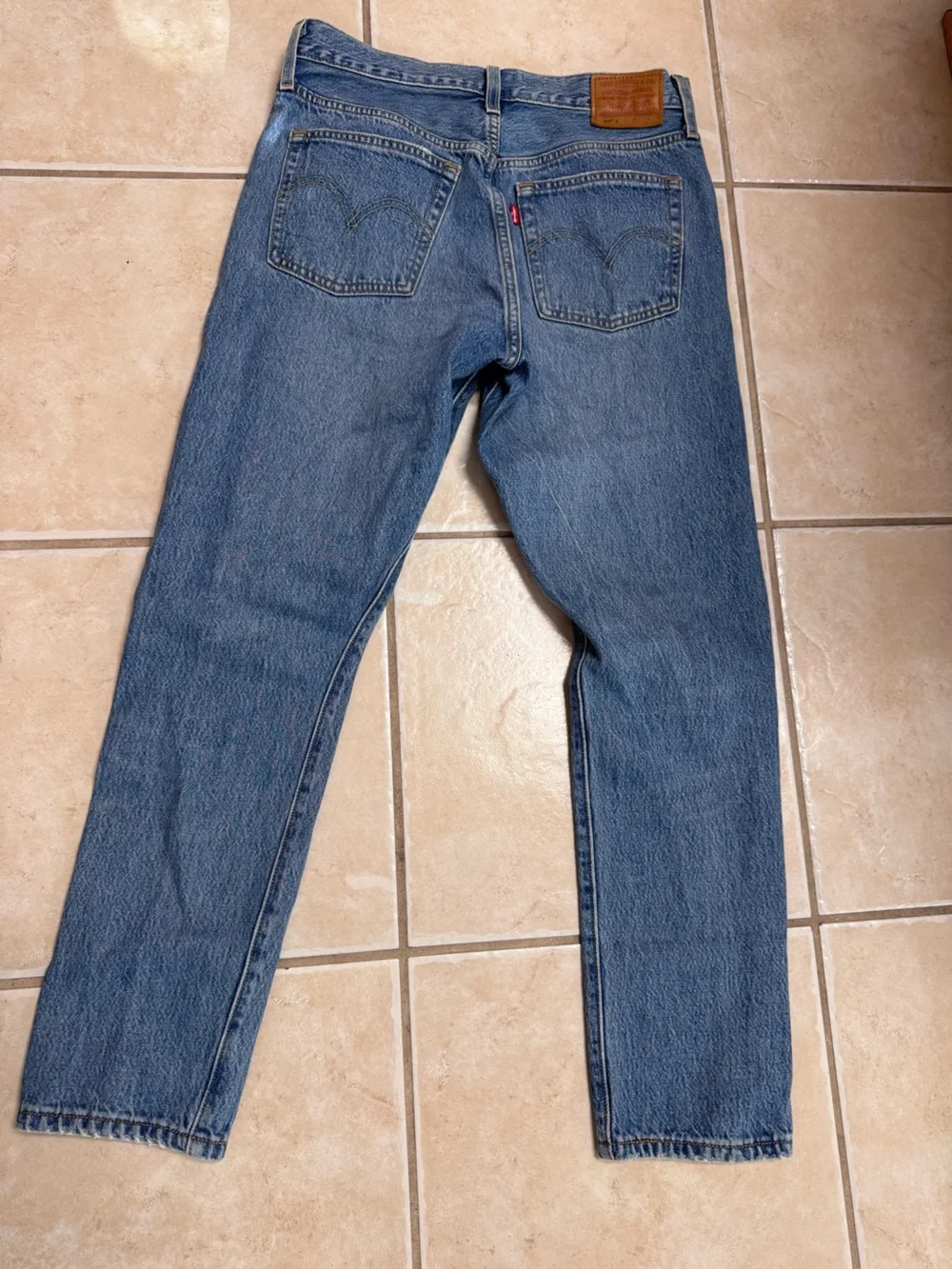 Levi’s 501 Skinny Men's Distressed Blue Denim Jeans - Classic Ripped Style